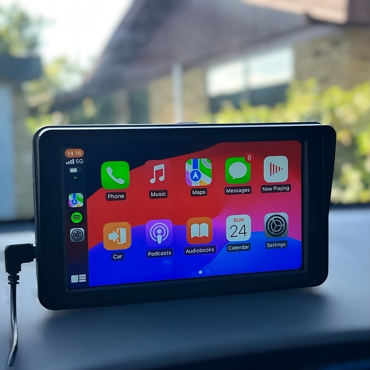 GearMate 1.0™ - GearGoods - Carplay skærm - Carplay - Apple Carplay - Android auto - Bil - Bilskærm - Bluetooth til bil - Handsfree - Billig skærm til bilen